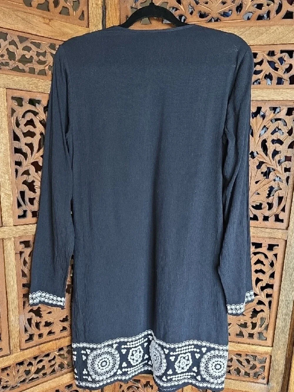 Michael Kors Black Top with Ivory Label Detail